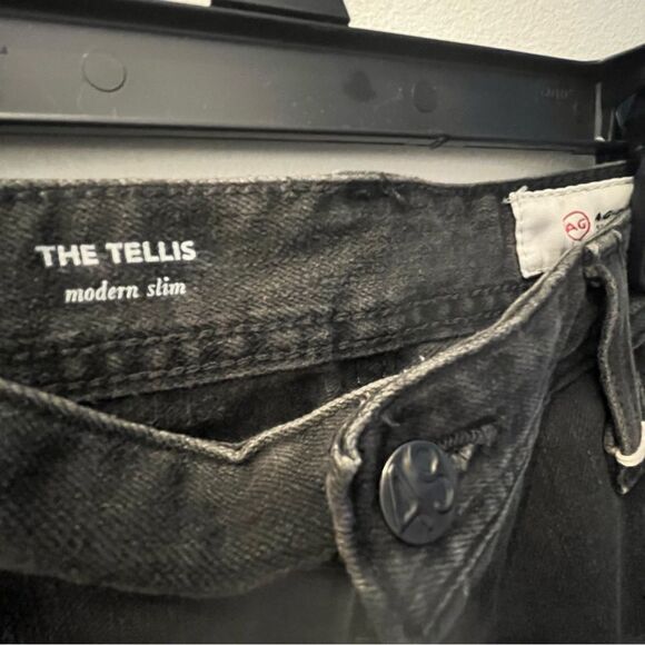 AG Jeans The Tellis Modern Slim Vapor Wash Distressed Black, size 30, NWT - Picture 4 of 8
